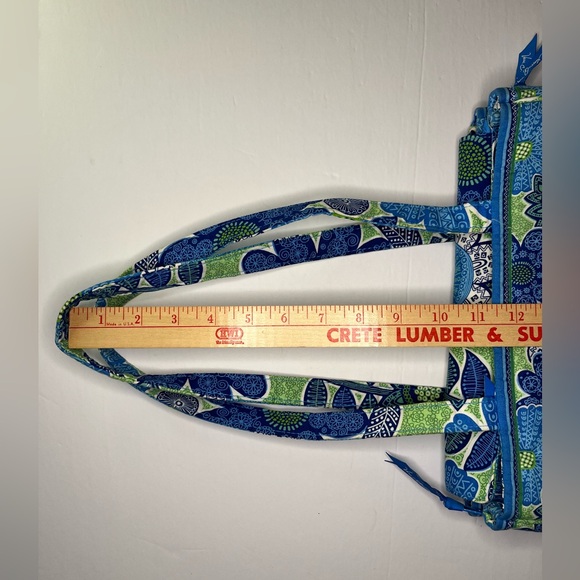 Vera Bradley Blue Doodle Daisy Floral Laptop Tablet Quilted Bag Case - Picture 12 of 13